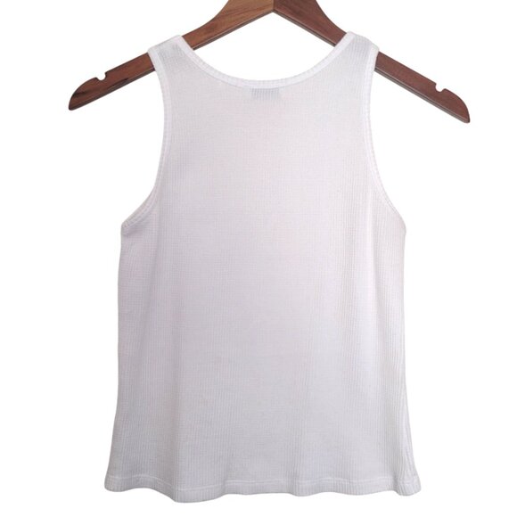SANDRO White Waffle Knit Tank XS/Small Like-New - Picture 5 of 7